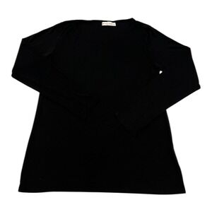 Bryn Walker‎ Black Micro Modal Spandex Long Sleeve Top Size Small